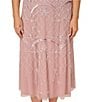 Color:Dusted Petal Ivory - Image 4 - Plus Size Sleeveless Crew Neck Beaded A-Line Midi Dress