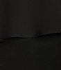 Color:Black - Image 3 - Stretch One Shoulder Draped Side Dress