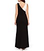 Color:Black Ivory - Image 2 - Two Tone V-Neck Bow Knot Front Sleeveless Gown