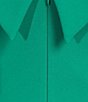 Color:Botanic Green - Image 3 - V-Back Foldover Collar Short Sleeve Sheath Dress