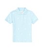 Color:Light Blue - Image 1 - Little Boys 2T-6 Short Sleeve Bunny Schifili Polo Shirt