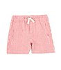 Color:Red - Image 1 - Little Boys 2T-6 Ticking Stripe Pull-On Shorts