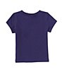 Color:Blue - Image 2 - Little Girls 2T-6X America Embroidered T-Shirt