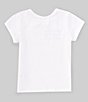 Color:White - Image 2 - Little Girls 2T-6X Flag Embroidered T-Shirt