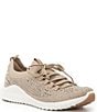 Color:Nude - Image 1 - Carly Sparkle Knit Rhinestone Embellished Sneakers