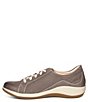 Color:Warm Grey - Image 3 - Dana Lace-Up Leather Braided Detail Oxfords