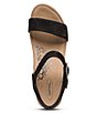 Color:Black - Image 3 - Sydney Suede Espadrille Platform Wedge Sandals
