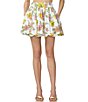Color:Sunny Floral - Image 1 - Freya Bubble Hem Floral Print Mini Skirt