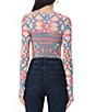 Color:Sculpted Cable - Image 2 - Kaylee Printed Crew Neck Long Sleeve Top