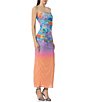 Color:Neon Botanical - Image 4 - Marlo Floral Print Strapless Maxi Dress
