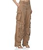 Color:Washed Walnut - Image 4 - Pascal Baggy Wide Leg Cargo Pants