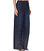 Color:Deep Ocean Blue - Image 4 - Ronny Denim Rhinestone High Rise Relaxed Wide Leg Coordinating Jeans