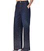 Color:Deep Ocean Blue - Image 5 - Ronny Denim Rhinestone High Rise Relaxed Wide Leg Coordinating Jeans