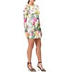 Color:Roman Mix - Image 3 - Tulah Floral Print Mesh Crew Neck Long Sleeve Mini Dress