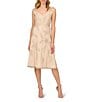 Color:Champagne - Image 1 - Beaded Mesh Sweetheart Neck Sleeveless Cocktail Dress