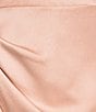 Color:Champagne Rose - Image 4 - Satin Cowl Neck Sleeveless Side Ruffle Gown