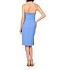 Color:Cool Water - Image 2 - Stretch Crepe Strapless Beaded Trim Sheath Dress