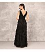 Color:Black - Image 5 - V-Neck Sleeveless Front Slit Gown