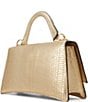 Color:Gold - Image 2 - Attleyyx Top Handle Metallic Satchel Bag