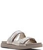 Color:Metallic Silver - Image 1 - Coralina Metallic Slide Sandals