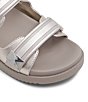 Color:Metallic Silver - Image 6 - Coralina Metallic Slide Sandals