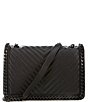 Color:Black - Image 1 - Greenwald Chain Border Quilted Crossbody Bag