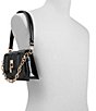 Color:Black - Image 4 - Ryannaax Gold Chain Shoulder Bag