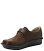 Color:Choco Luster - Image 4 - Brenna Embossed Leather and Suede Monk Strap Slip-Ons