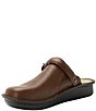 Color:Bourbon - Image 4 - Bryn Leather Swivel Strap Convertible Clogs