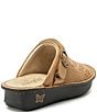 Color:Fawn - Image 2 - Klover Perforated Leather Convertible Platform Slides