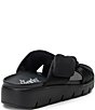 Color:Black - Image 2 - Rylie Satin Knotted Platform Slide Sandals