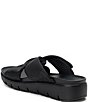 Color:Black - Image 3 - Rylie Satin Knotted Platform Slide Sandals