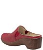 Color:Roman Candle Coral - Image 3 - Serenti Roman Candle Printed Leather Clogs
