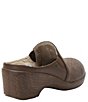 Color:Clay - Image 2 - Serenti Western Stitched Leather Platform Clog Mules