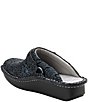 Color:Navy Swish - Image 3 - Seville Navy Swish Print Leather Clogs