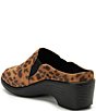 Color:Stretch Leopard - Image 3 - Shilaine Leopard Print Stretch Clog Slide Sandals