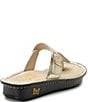 Color:Gold - Image 2 - Vella Leather Thong Sandals