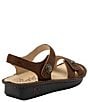 Color:Delicut Tawny - Image 2 - Vienna Delicut Embossed Leather Sandals