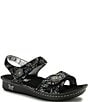 Color:Silver Hour - Image 1 - Vienna Metallic Print Leather Sandals