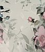 Color:Ivory/Pink - Image 4 - Petite Size 3/4 Bell Sleeve Crew Neck Triple Tier Asymmetrical Hem Floral Chiffon Blouse
