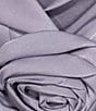 Color:Lavender - Image 4 - Plus Size 3/4 Sleeve Portrait Collar Neck Flower Detail Shimmer Satin Blouse