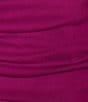 Color:Magenta - Image 3 - Plus Size Sleeveless One Cold Shoulder Sleeveless Front Slit Mesh Ruched Back Detail A-Line Gown