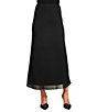 Color:Black - Image 1 - Georgette A-line Midi Skirt