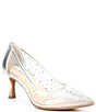 Color:Silver/Clear - Image 1 - Amelie Clear Rhinestone Pumps
