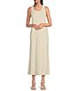 Color:Sandstone - Image 1 - Mariana Knit Jersey Scoop Neck Sleeveless Midi Shift Dress