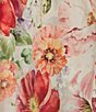 Color:Spring Pink - Image 3 - Monroe Floral Short Puff Sleeve Sweetheart Halter Tie Neck A-Line Midi Dress