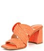 Color:Orange Citrus - Image 4 - Quimby Raffia Slide Sandals