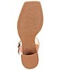 Color:Sweet Caramel - Image 6 - Quinna Leather Double Buckle Detail Block Heel Sandals