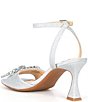 Color:Silver - Image 3 - Wylie Shimmer Jeweled Bow Dress Sandals
