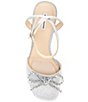 Color:Silver - Image 5 - Wylie Shimmer Jeweled Bow Dress Sandals